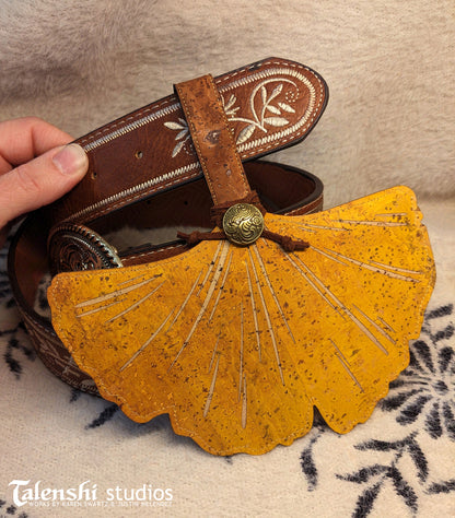 Fall Gold Ginko Leaf Wallet or Coin Purse (2 sizes)