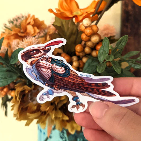 3.75" Great Eared Nightjar Waterproof Vinyl Sticker by Talenshi