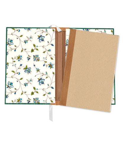 Ravens Magnetic Wooden Journal, Green & Cream