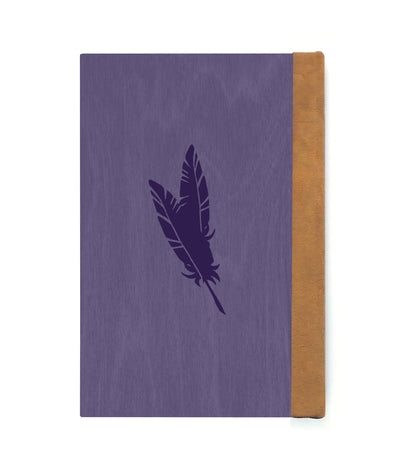 Gryphon's Scratching Tree Wooden Journal, Purple & Dark Purple