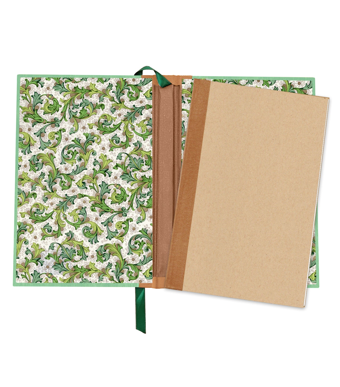 Wood Snake Magnetic Wooden Journal, Jade & Lichen