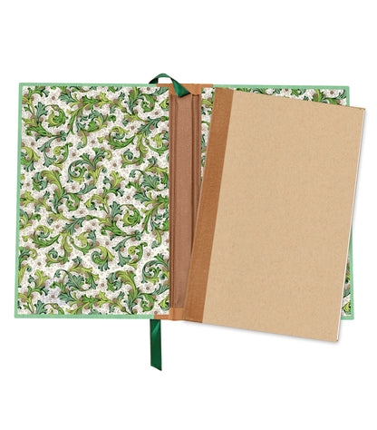 Wood Snake Magnetic Wooden Journal, Jade & Lichen