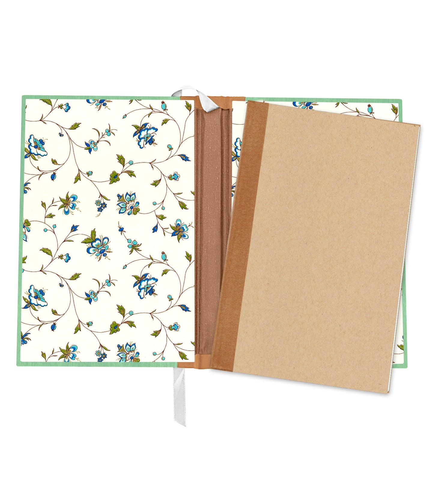Cheerful Bat Magnetic Wooden Journal, Jade & Cream