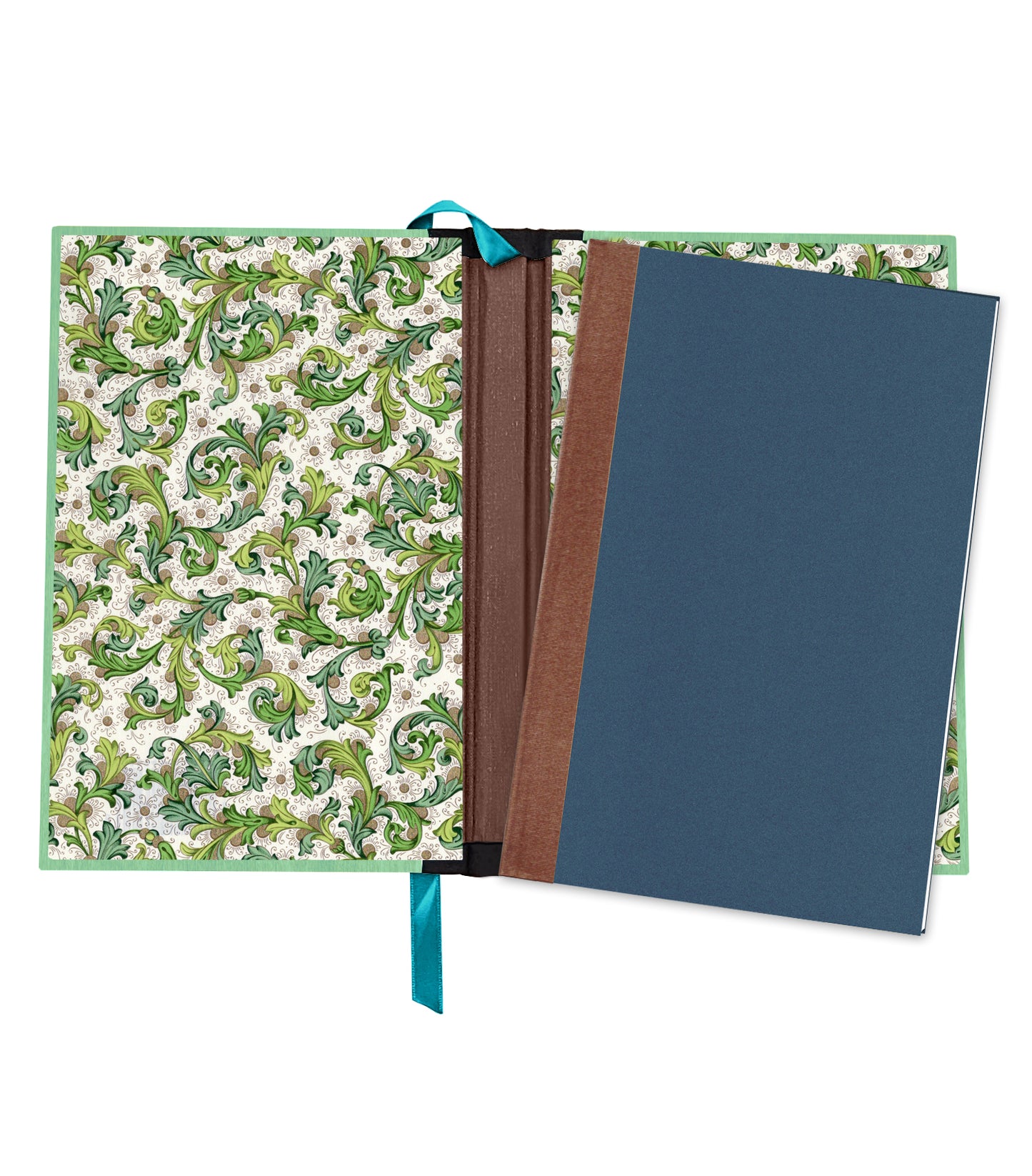 Jackalope & Wolf Magnetic Wooden Journal, Jade & Teal