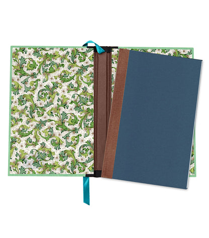 Jackalope & Wolf Magnetic Wooden Journal, Jade & Teal