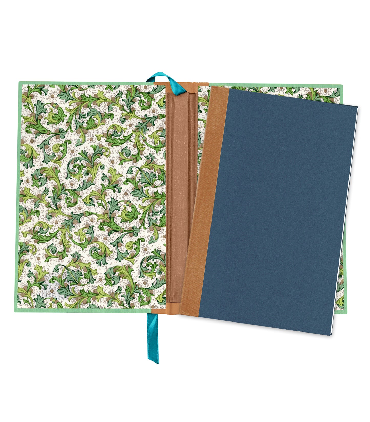 Assassin Wren Magnetic Wooden Journal, Jade & Blue