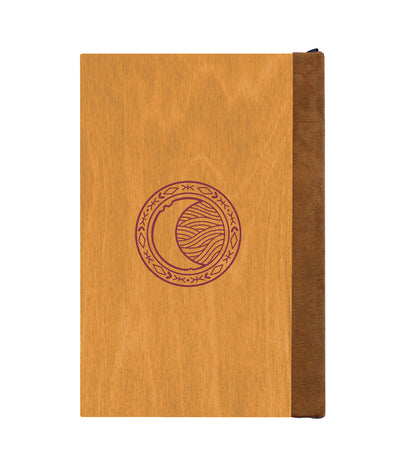 Luna Moth Magnetic Wooden Journal, Honey & Berry