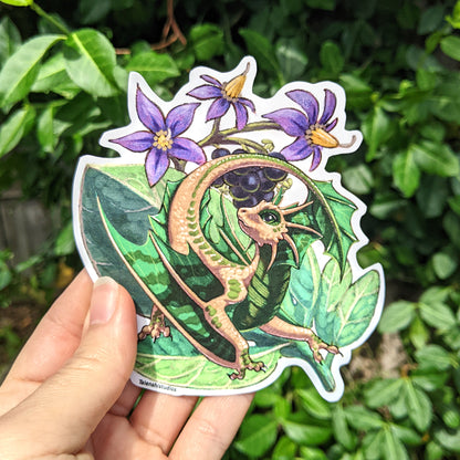 All Floral Wyvern Vinyl Stickers (4 total)
