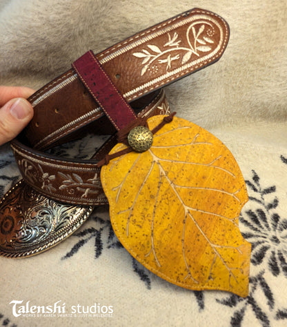 Fall Gold Osage Leaf Wallet or Coin Purse (2 sizes)