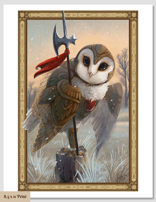 Owl Guard Print 8.5" x 11" Giclee Print