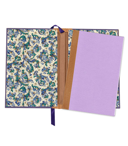 Enchanted Key Magnetic Wooden Journal, purple & gray