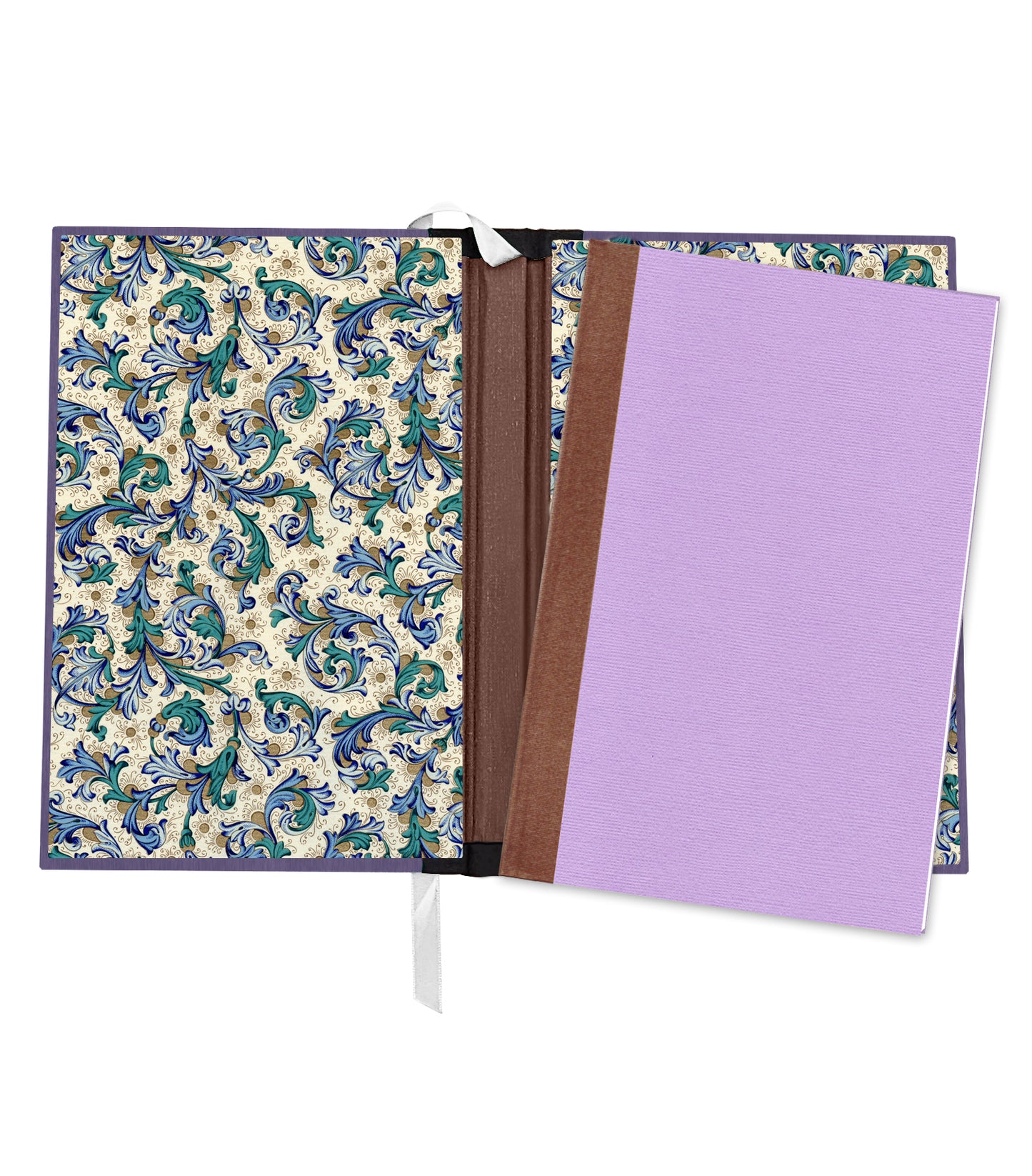 Water Dragon Magnetic Wooden Journal, Purple & Gray