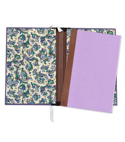 Water Dragon Magnetic Wooden Journal, Purple & Gray