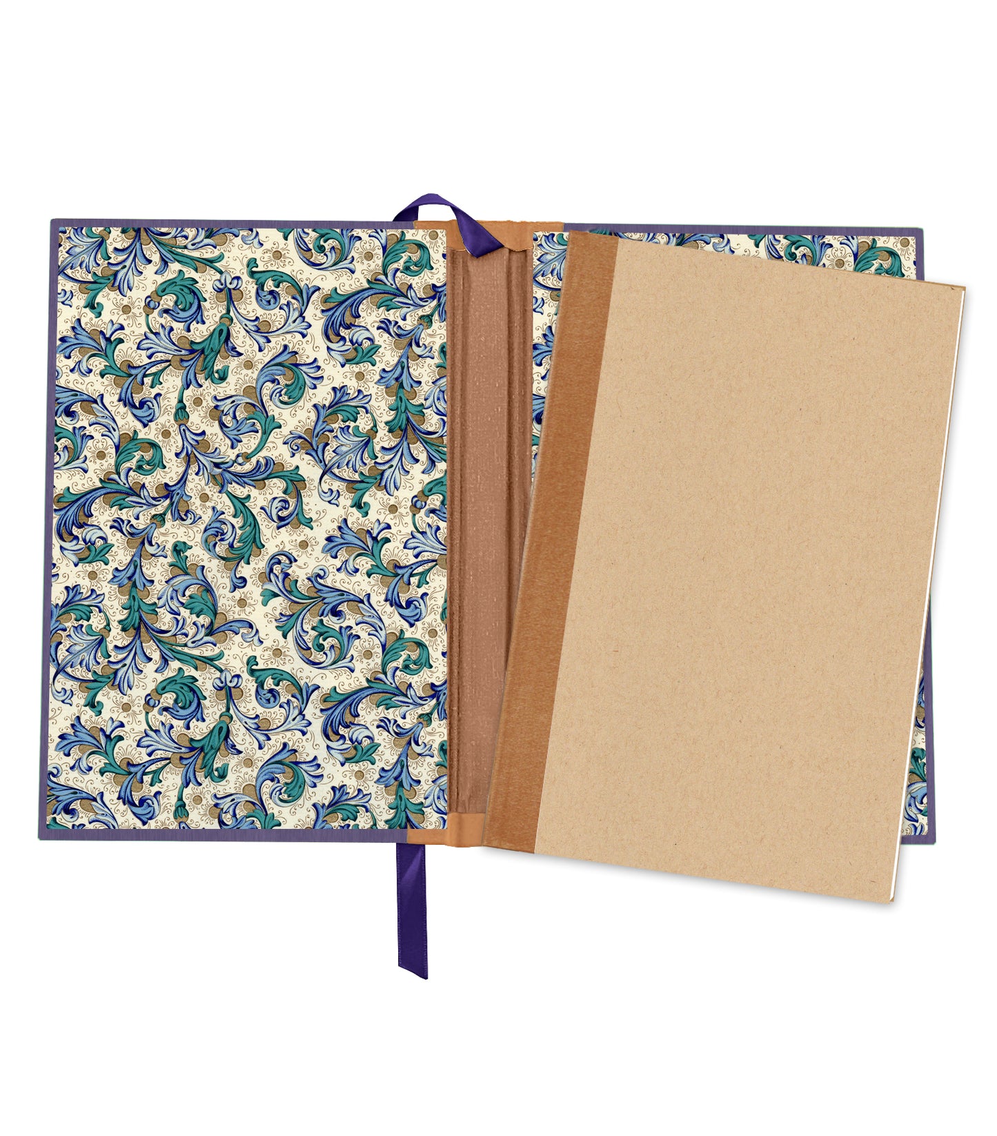 Gryphon's Scratching Tree Wooden Journal, Purple & Dark Purple