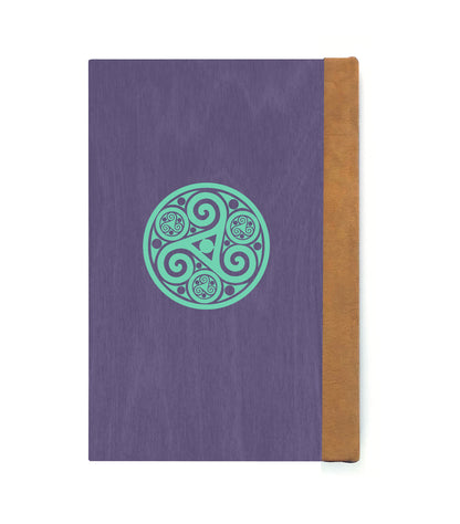 Ravens Magnetic Wooden Journal, Purple & Teal