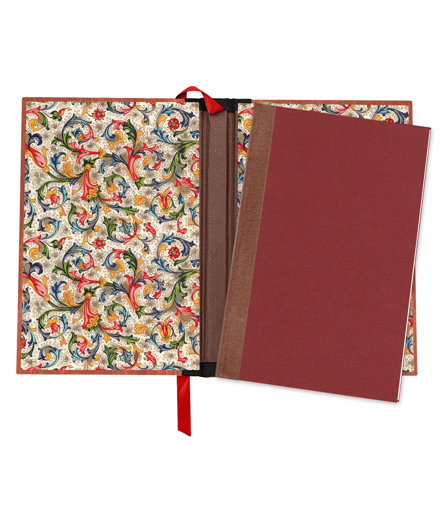 Kestrel Mercenary Magnetic Wooden Journal, Red & Brown