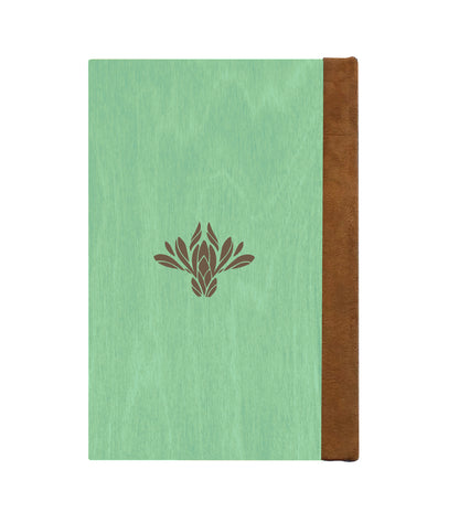 Wood Snake Magnetic Wooden Journal, Jade & Lichen