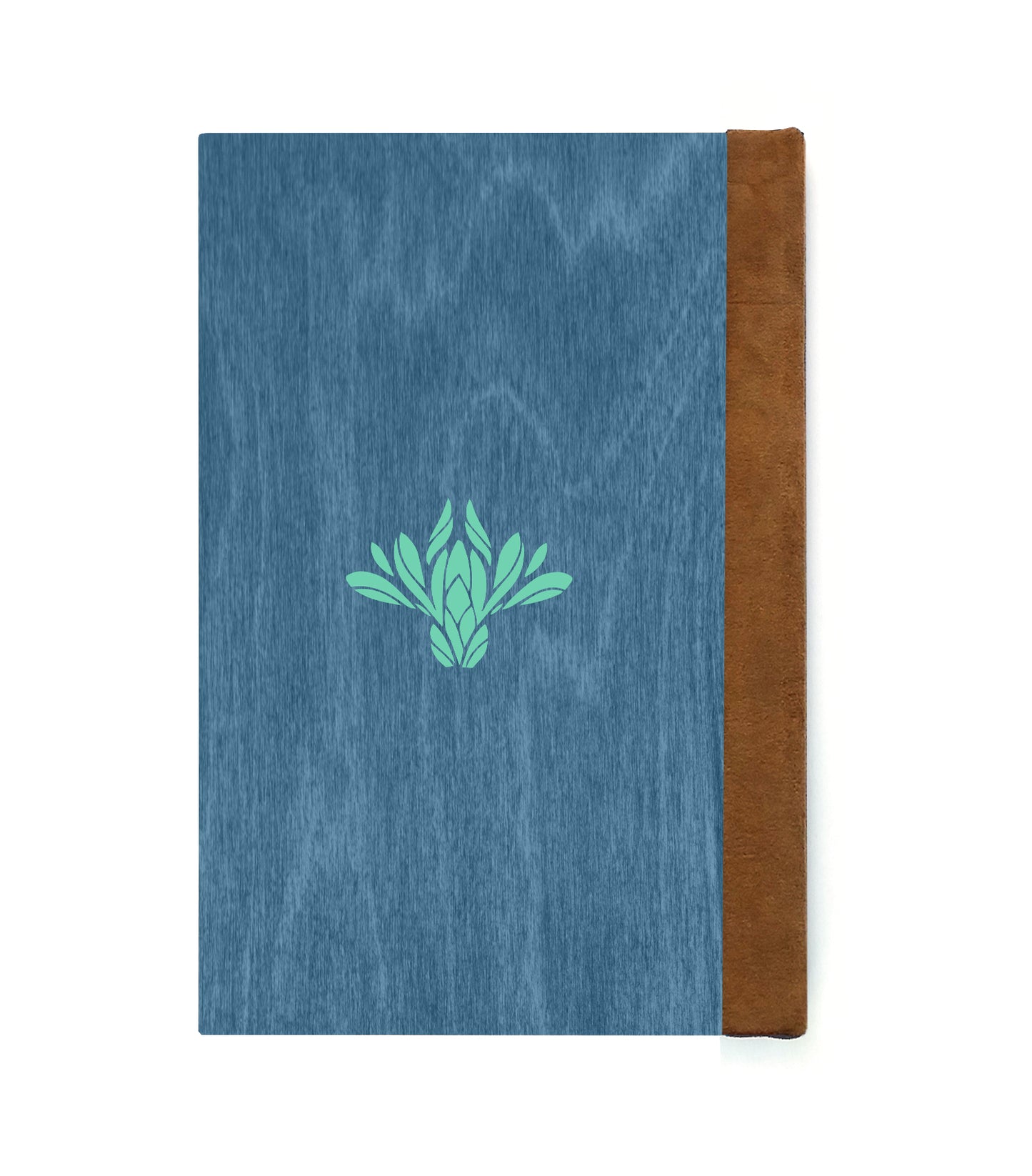 Wood Snake Magnetic Wooden Journal, Blue & Teal