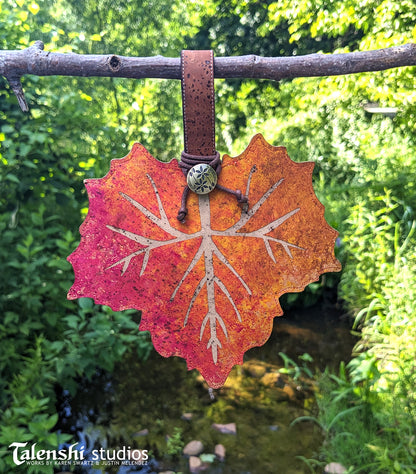 Autumn Red Sycamore Leaf Wallet or Coin Purse (2 sizes)