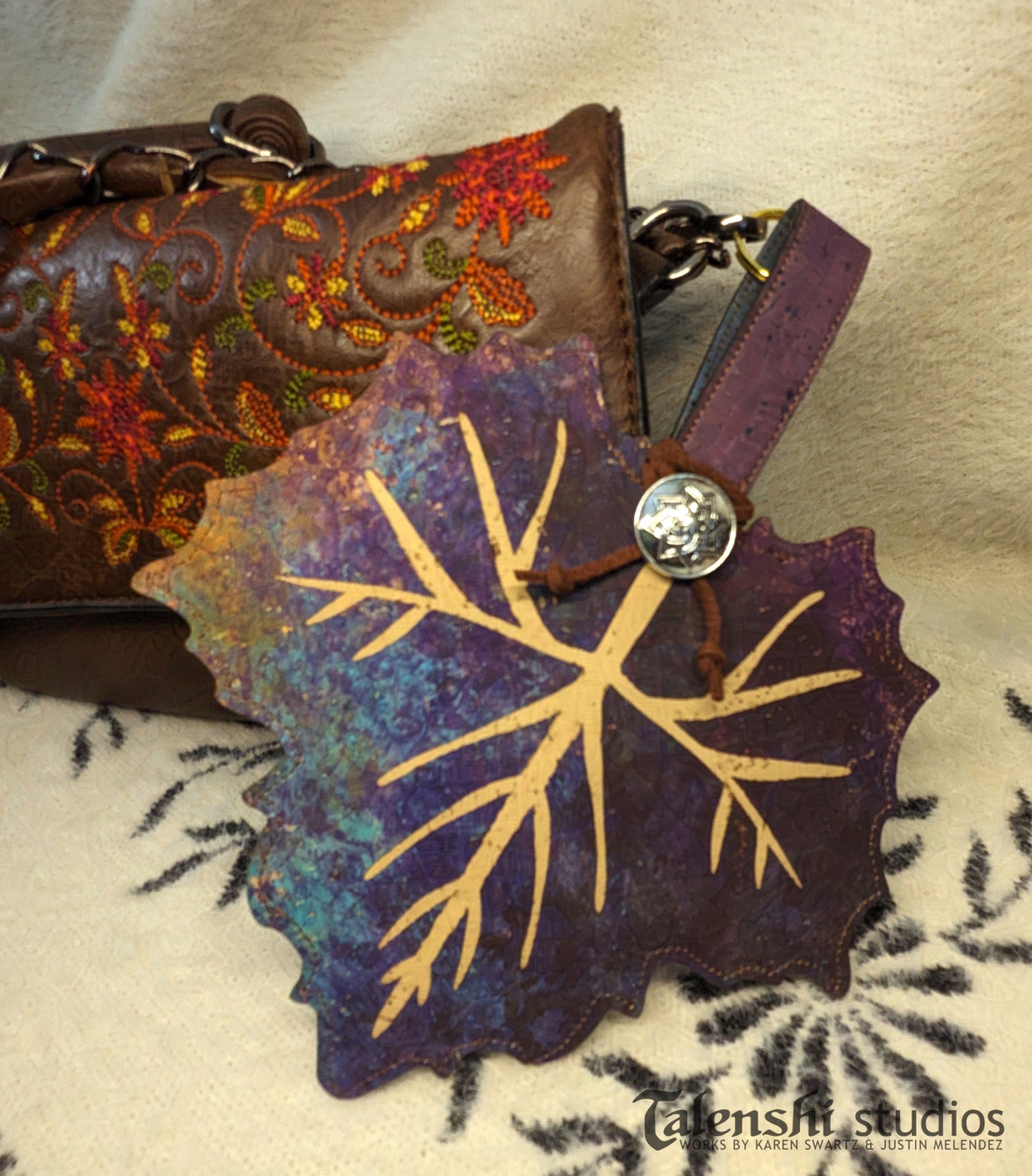 Cork Leather Zipper Pouch - Galaxy Sycamore (2 sizes)