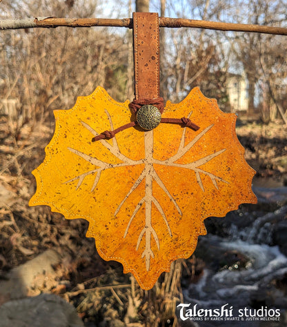 Cork Leather Zipper Pouch - Yellow Sycamore (2 sizes)