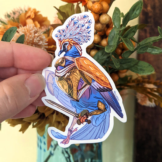 3.5" Victoria Crowned Pigeon Waterproof Vinyl Sticker by Talenshi