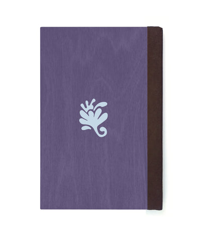 Water Dragon Magnetic Wooden Journal, Purple & Gray