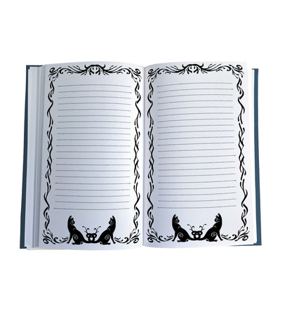 Dancing Fox Magnetic Wooden Journal, Blue & Gray