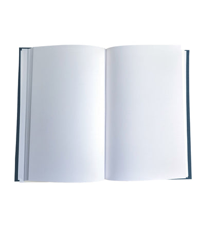 Blooming Lotus Magnetic Wooden Journal, Blue & Gray