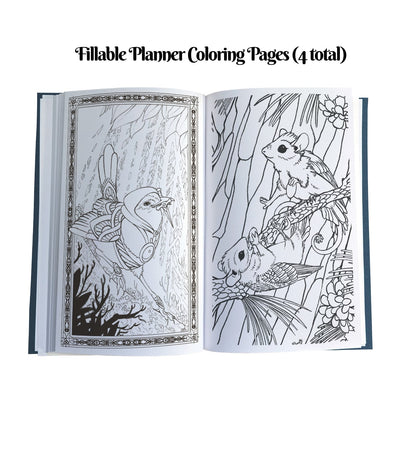 Assassin Wren Magnetic Wooden Journal, Jade & Blue