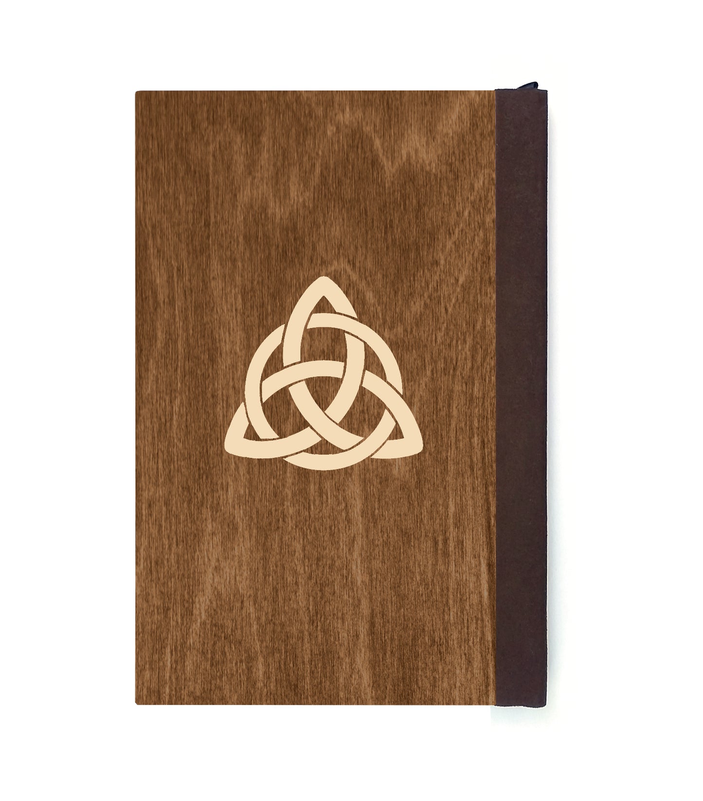 Cheerful Bat Magnetic Wooden Journal, Brown & Cream