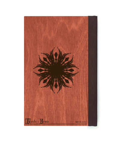 City Guard Owl Magnetic Wooden Journal, Red & Brown