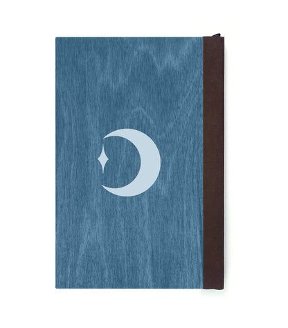 Forest Prince Magnetic Wooden Journal, Blue & Gray