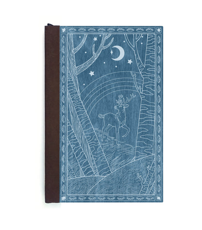 Forest Prince Magnetic Wooden Journal, Blue & Gray