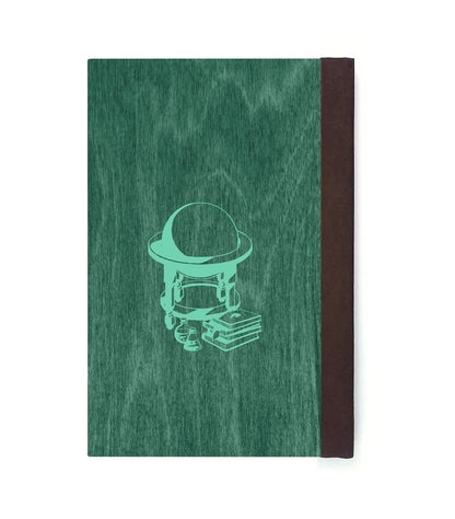 Gazing Dragon Magnetic Wooden Journal, Green & Teal