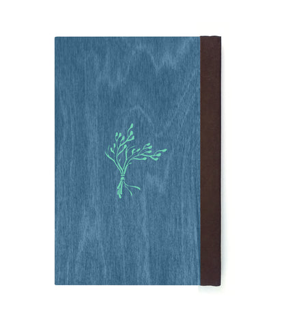Enchanted Key Magnetic Wooden Journal, Blue & Navy
