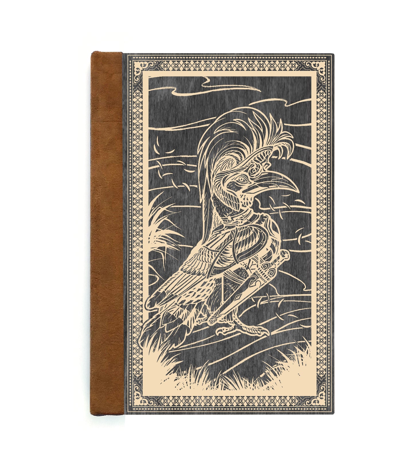 Hornbill General Magnetic Wooden Journal, Black & Cream