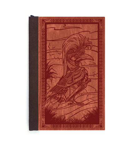 Hornbill General Magnetic Wooden Journal, Red & Dark Red