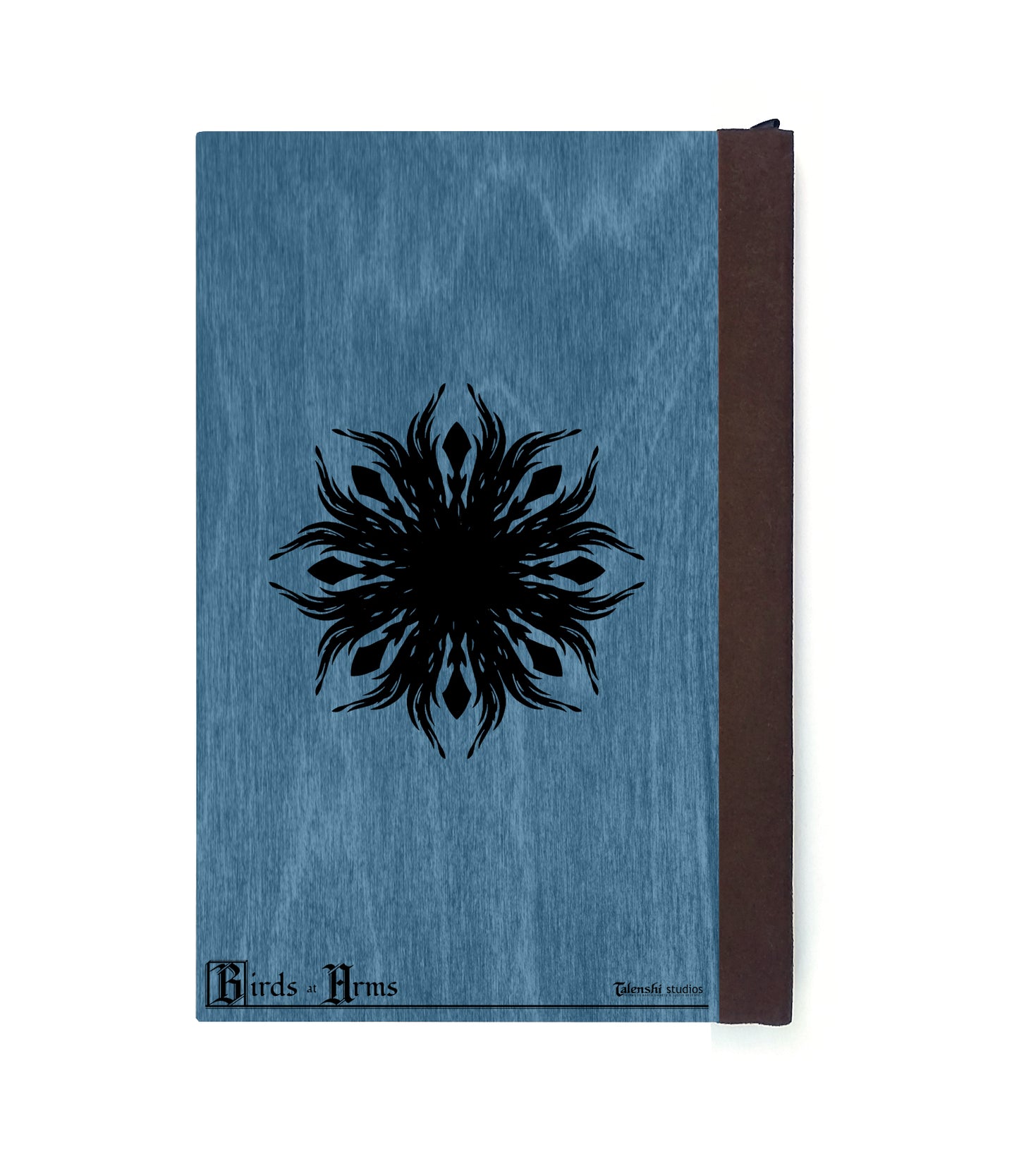 The King Cuckoo Magnetic Wooden Journal, Blue & Black