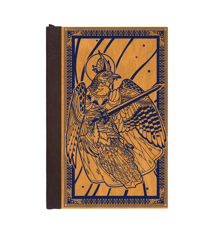 The King Cuckoo Magnetic Wooden Journal, Honey & Navy