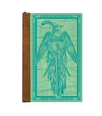 Swallow King's Knight Magnetic Wooden Journal, Jade & Teal