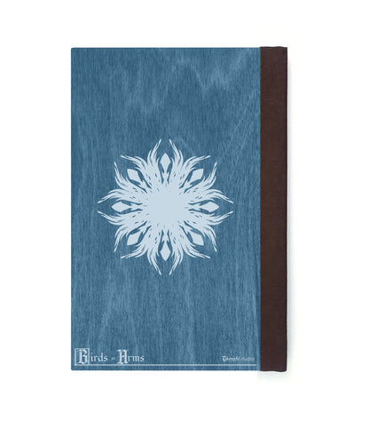 Mage Priest Magpie Magnetic Wooden Journal, Blue & Gray
