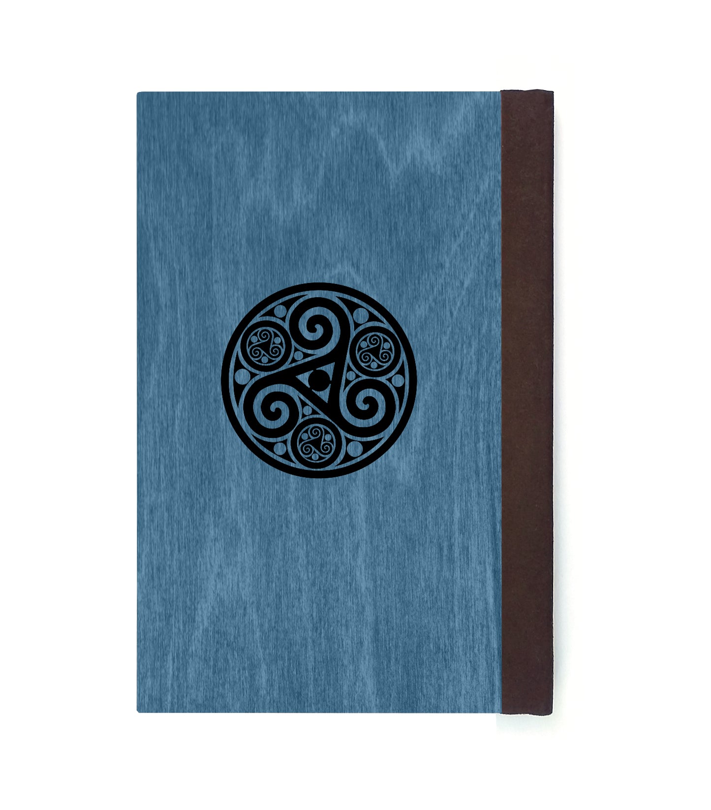 Aurora Moose Magnetic Wooden Journal, Blue & Black