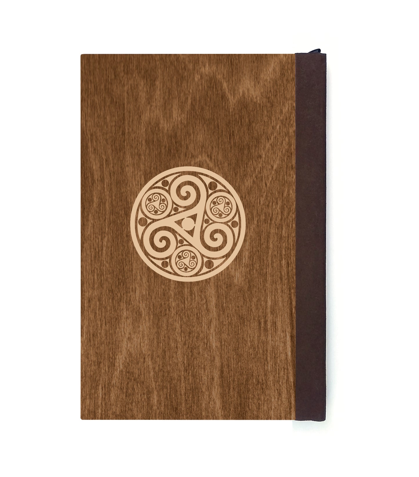 Aurora Moose Magnetic Wooden Journal, Brown & Cream