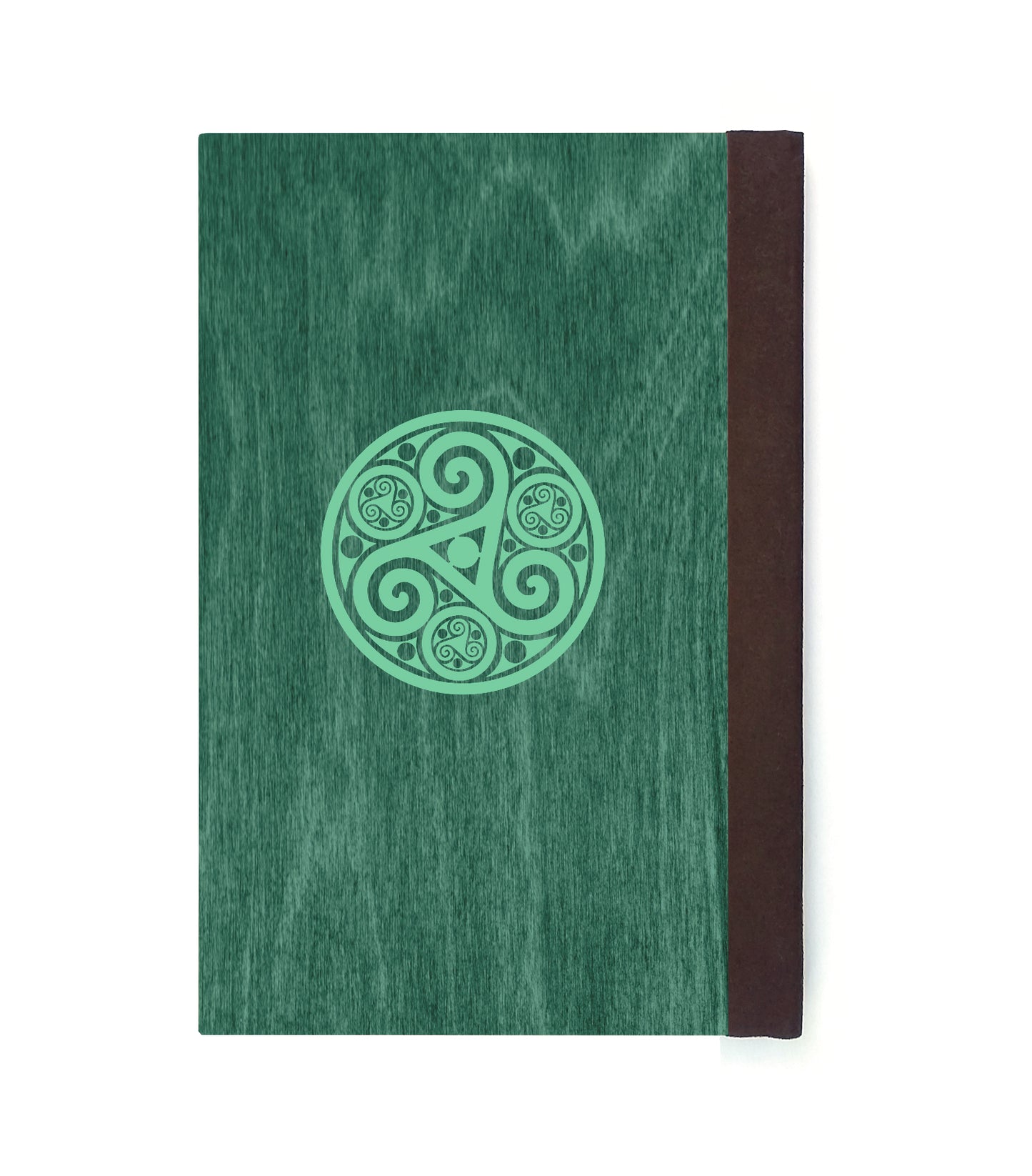 Spiritual Otters Magnetic Wooden Journal, Green & Teal