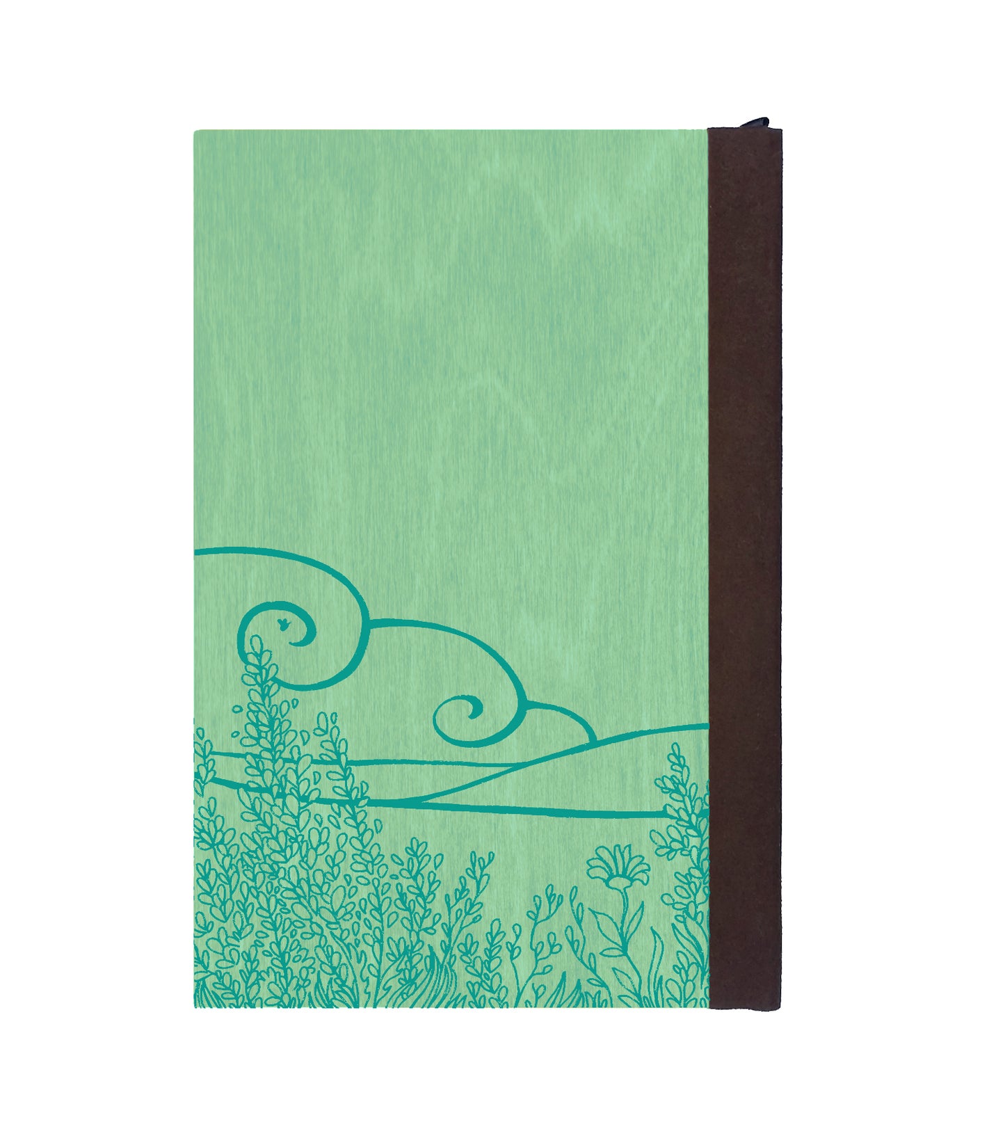 Bee Rider Magnetic Wooden Journal, Jade & Teal