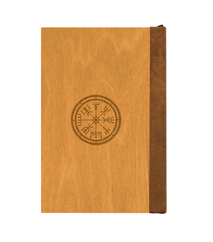 Hugin & Munin Magnetic Wooden Journal, Honey & Tan