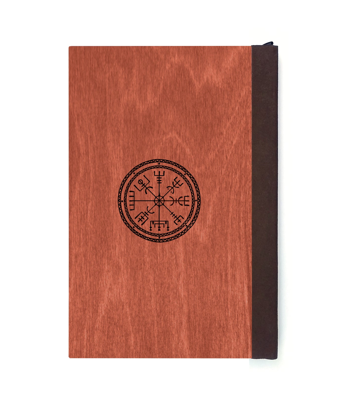 Hugin & Munin Magnetic Wooden Journal, Red & Black