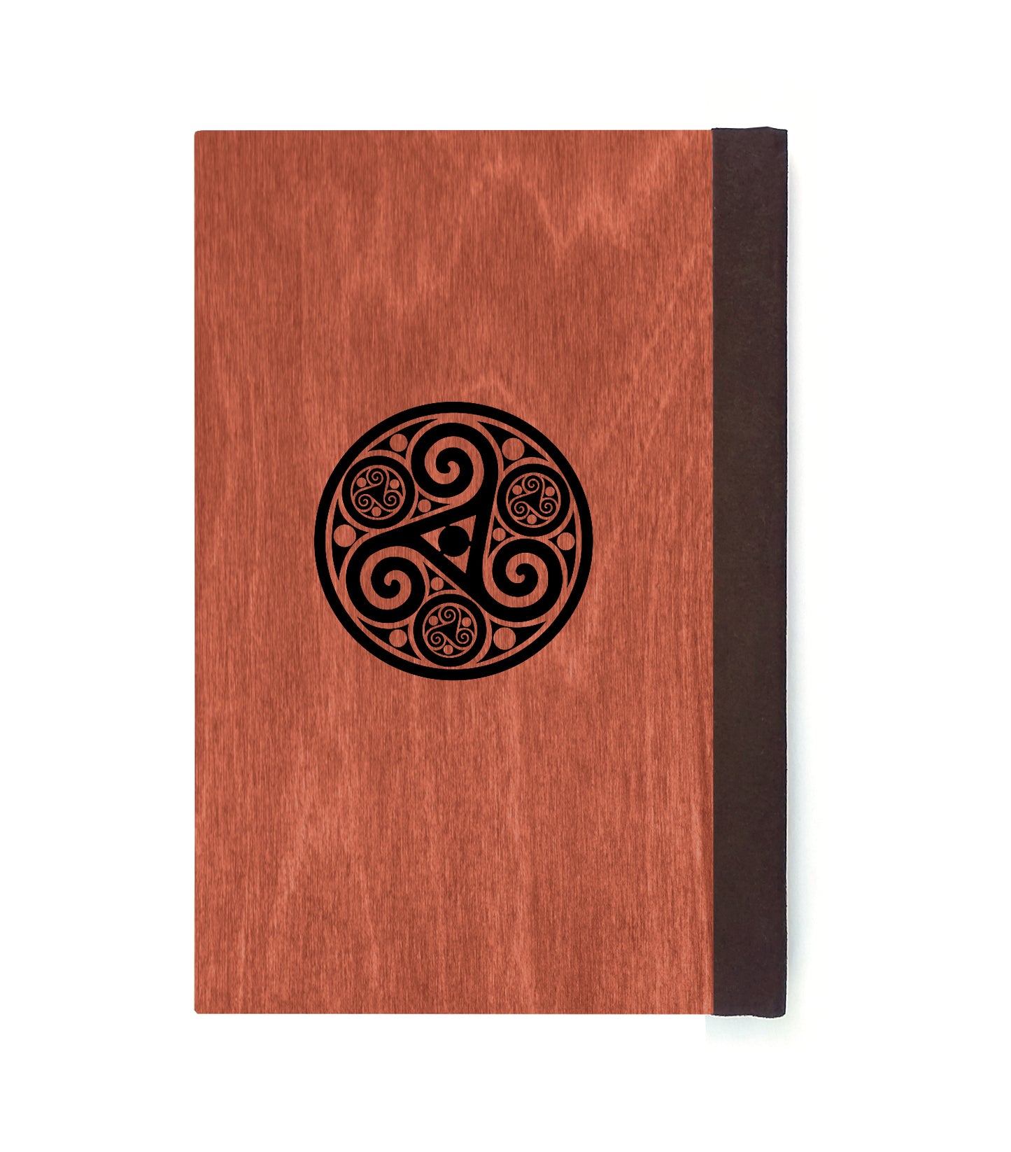 Howling Wolf Magnetic Wooden Journal, Red & Black